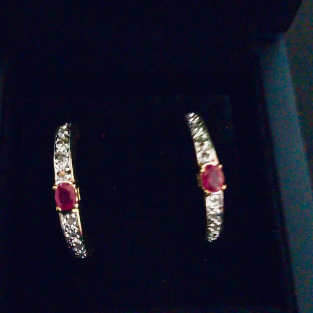RUBY & DIAMOND EARRINGS